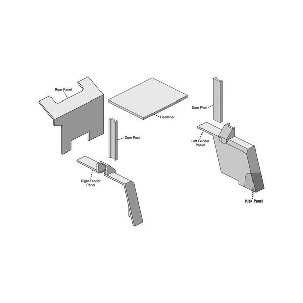 Aftermarket Fits Case 2090 Series Lower Cab Kit 4023-KM - main
